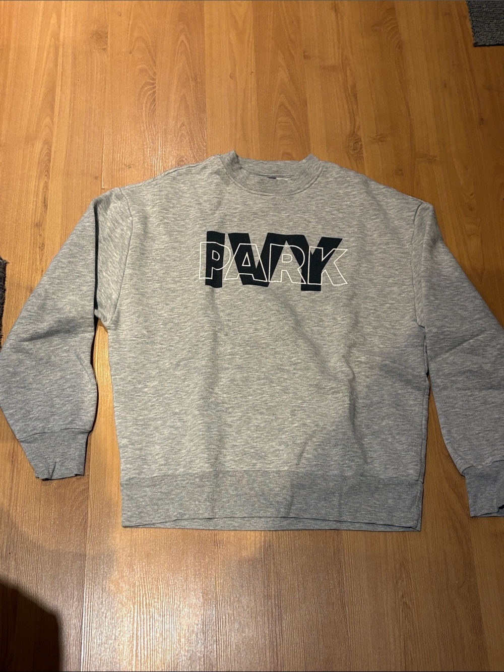 IVY PARK Grey Crewneck Sweatshirt with Bold PARK Logo